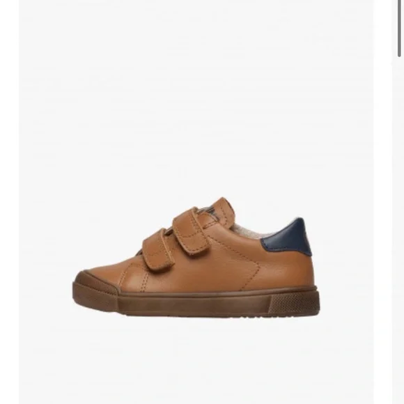 NWT NATURINO EINDHOVEN 2 VL. Cognac Leather Boys Sneaker - Picture 1 of 16